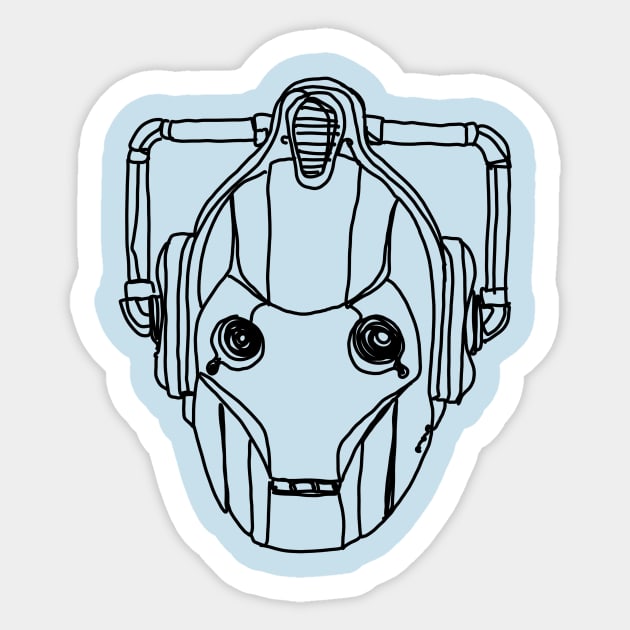 Bad Line Art Cyberman Sticker by CatsandBats